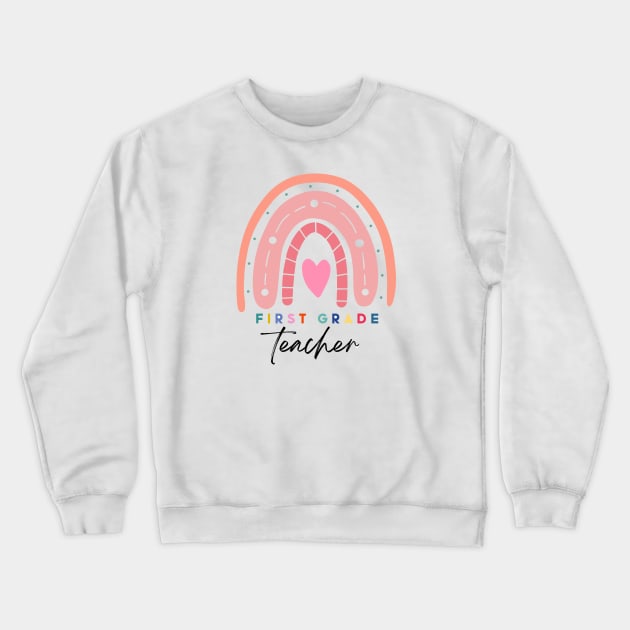 First Grade Teacher Crewneck Sweatshirt by ayuniengtyas